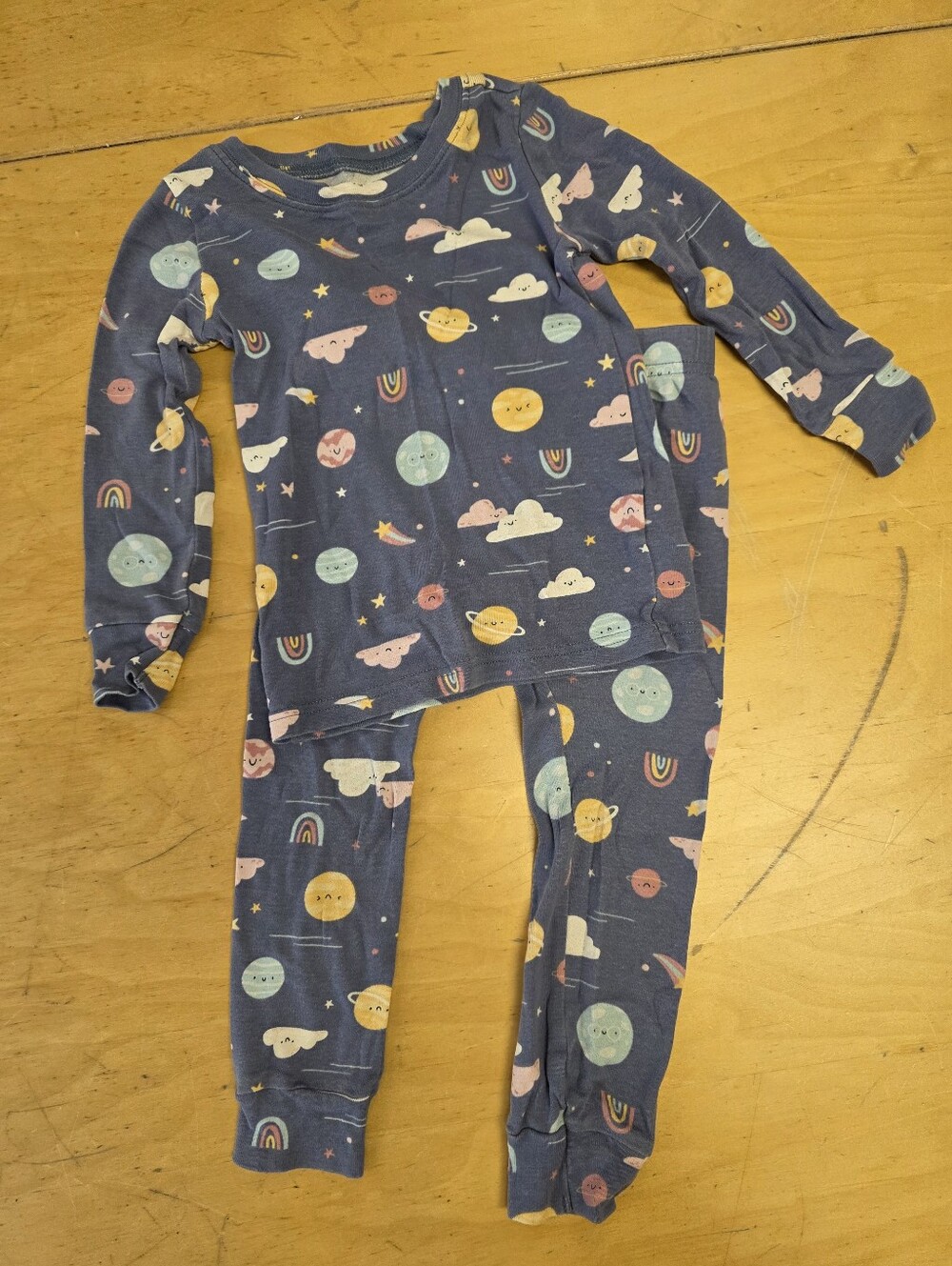 Old Navy Navy Blue Stars & Planets Space Pajama Set